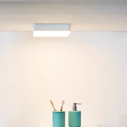 Lucide CERES-LED - Plafonnier Salle de bains - LED Dim. - 1x30W 3000K - IP44 - Blanc - ambiance 1